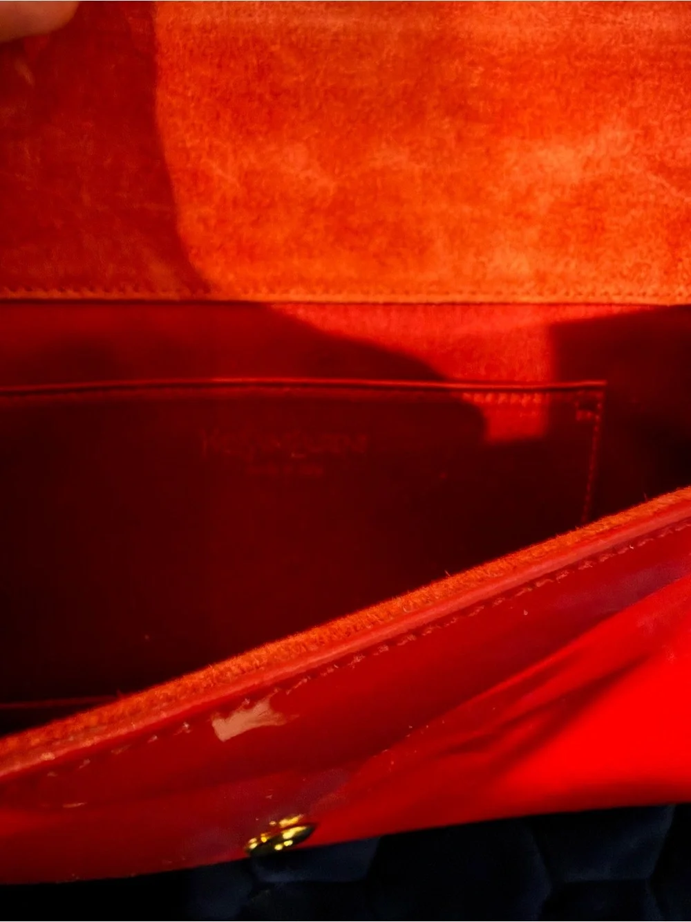 Saint Laurent glossy red